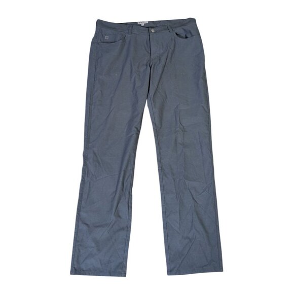 Peter Millar Brentwood Performance Flannel Pants Mens 35x32 Iron Gray Stretch At - Picture 3 of 9